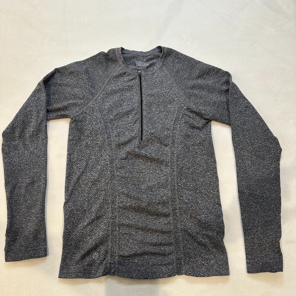 ATHLETA Heather Gray Half Zip Pullover - Size Medium